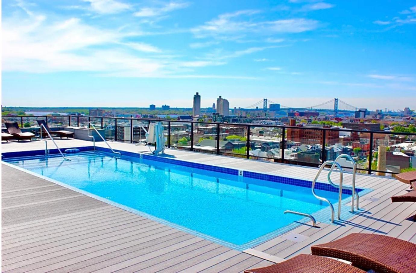 Modern Studio Near Center City, Rooftop Pool Daire Philadelphia Dış mekan fotoğraf